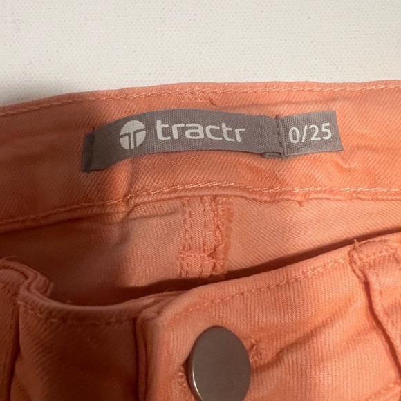 Mona High Rise Tractr Jeans Spanish Vanilla Denim Skinny Crop Fray MSRP $90 (D4) - Picture 9 of 10